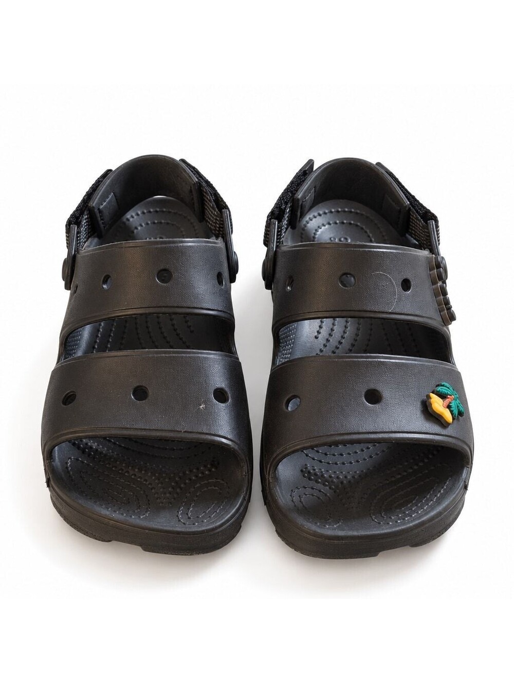 Crocs Classic All-Terrain Clog Black Adjustable Strap M8 W10 206340-001